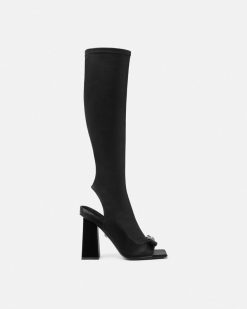 Gianni Ribbon | Versace Gianni Ribbon Bottes Genoux Ouvertes 105 Mm