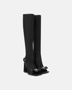 Gianni Ribbon | Versace Gianni Ribbon Bottes Genoux Ouvertes 105 Mm