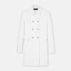 Vetements D'Exterieur Et Manteaux | Versace Manteau Trapeze A Boutonnage Croise En Crepe