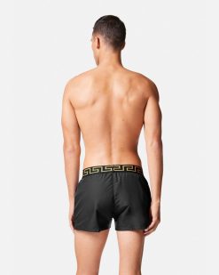 Maillots De Bain | Versace Short De Bain A Bordure Greca