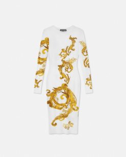 Vetements | Versace Robe Mi-Longue Watercolour Couture