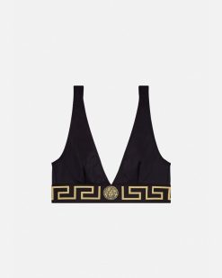 Maillots De Bain | Versace Haut De Bikini A Bordure Greca