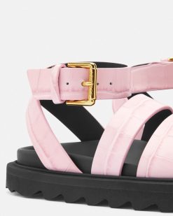 Chaussures | Versace Sandales La Medusa Kids En Cuir