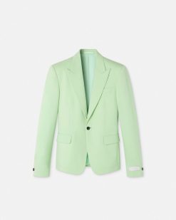 Blazers Et Costumes | Versace Blazer En Laine A Boutonnage Droit