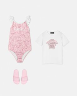 Vetements De Plage | Versace Maillot De Bain Barocco Kids