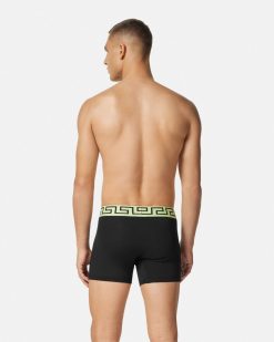 Boxers | Versace Boxer Long A Bordure Greca