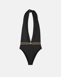 Maillots De Bain | Versace Maillot De Bain Une-Piece A Bordure Greca