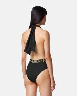 Maillots De Bain | Versace Maillot De Bain Une-Piece A Bordure Greca