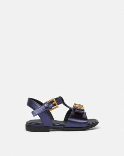 Chaussures | Versace Sandales Metallisees Gianni Ribbon Baby