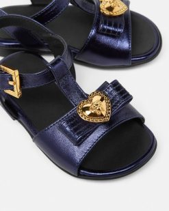 Chaussures | Versace Sandales Metallisees Gianni Ribbon Baby