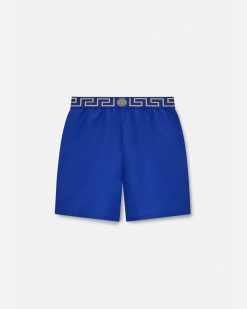 Maillots De Bain | Versace Short De Surf A Bordure Greca