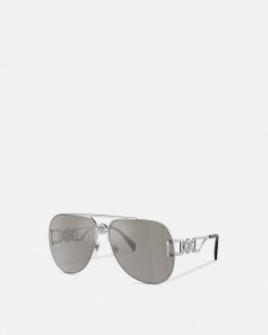 Lunettes De Soleil | Versace Lunettes De Soleil Aviateur Medusa Biggie