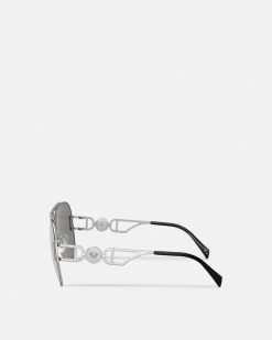 Lunettes De Soleil | Versace Lunettes De Soleil Aviateur Medusa Biggie