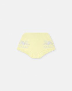 Pantalons Et Shorts | Versace Short Brode En Maille De Cachemire