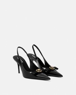 Gianni Ribbon | Versace Gianni Ribbon Slingbacks 85 Mm