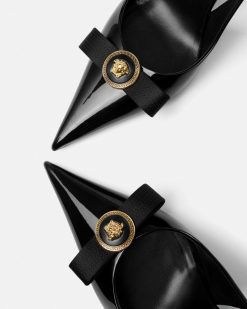 Gianni Ribbon | Versace Gianni Ribbon Slingbacks 85 Mm