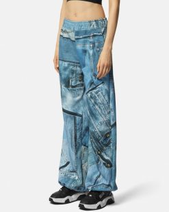 Vetements | Versace Pantalon De Survetement Patchwork Denim