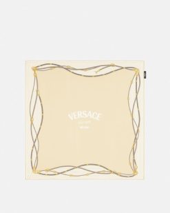 Accessoires Textiles | Versace Grand Foulard Greca Nautical En Soie 90 Cm