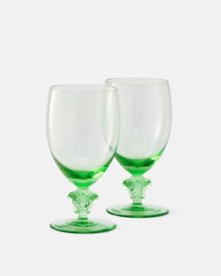 Verres Et Coupes | Versace Lot De 2 Verres A Eau Medusa Lumiere