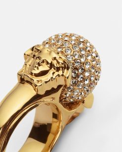 Bagues | Versace Bague Medusa Sphere Avec Cristaux