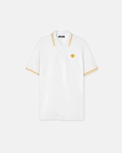 T-Shirts Et Polos | Versace Polo A Manches Courtes Medusa