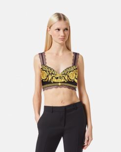 Chemises Et Tops | Versace Brassiere Barocco