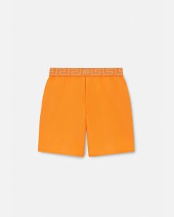 Maillots De Bain | Versace Short De Surf A Bordure Greca