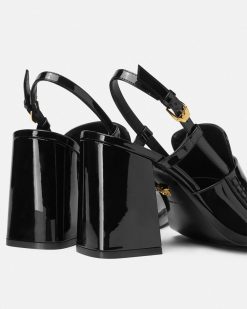 Alia | Versace Alia Slingbacks Mocassins Vernis 85 Mm