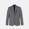 Blazers Et Costumes | Versace Blazer A Boutonnage Droit En Laine Moulinee