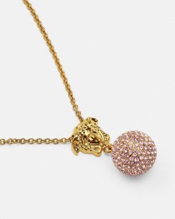 Colliers | Versace Collier Medusa Sphere Avec Cristaux