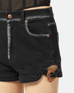 Vetements | Versace Short En Denim A Boucle Baroque