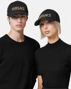 Chapeaux Et Casquettes | Versace Casquette De Baseball A Logo Brode