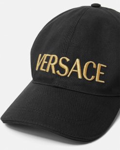 Chapeaux Et Casquettes | Versace Casquette De Baseball A Logo Brode