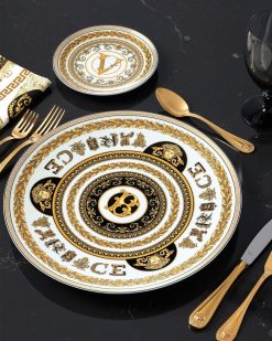 Collection Alphabet | Versace Assiette B Virtus Alphabet 33 Cm