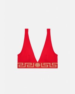 Maillots De Bain | Versace Haut De Bikini A Bordure Greca