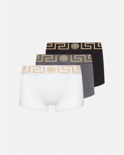 Boxers | Versace Lot De Trois Boxers Adherents A Bordure Greca