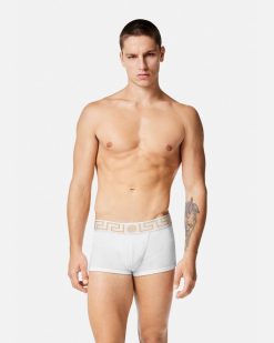 Boxers | Versace Lot De Trois Boxers Adherents A Bordure Greca