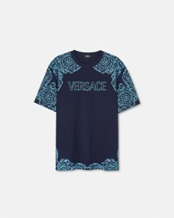 T-Shirts Et Polos | Versace T-Shirt Barocco Stencil