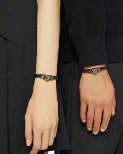 Bracelets | Versace Bracelet En Cuir La Medusa