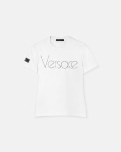 T-Shirts Et Pulls | Versace T-Shirt Avec Cristaux 1978 Re-Edition Logo