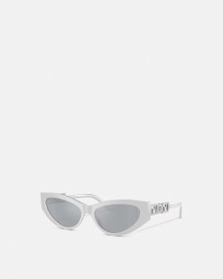 Lunettes De Soleil | Versace Lunettes De Soleil Oeil-De-Chat Greca Strass