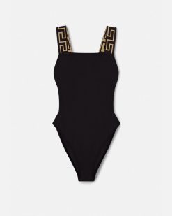 Maillots De Bain | Versace Maillot De Bain Une-Piece A Bordure Greca