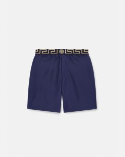 Maillots De Bain | Versace Short De Surf A Bordure Greca