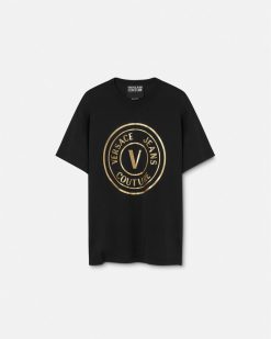 Vetements | Versace T-Shirt Avec Logo V-Emblem Metallise