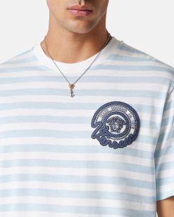 T-Shirts Et Polos | Versace T-Shirt Nautical Stripe