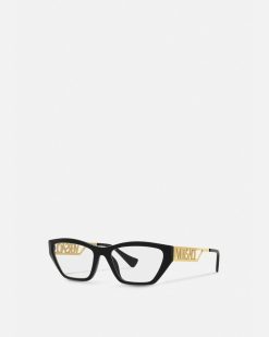 Montures Lunettes De Vue | Versace Lunettes Oeil-De-Chat 90S Vintage Logo