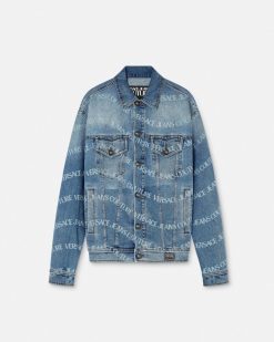 Vetements | Versace Veste En Denim A Logo Ondoyant