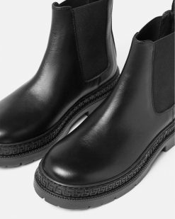 Chaussures | Versace Bottines Greca Kids En Cuir