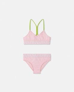 Vetements De Plage | Versace Ensemble De Bikini A Bordure Greca Kids