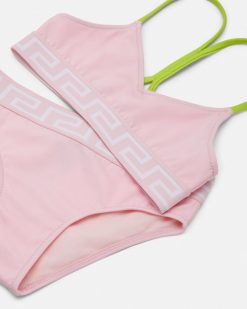 Vetements De Plage | Versace Ensemble De Bikini A Bordure Greca Kids